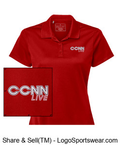 Red Ladies Polo Design Zoom